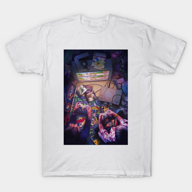 Playstation 1 - Crash Team Racing ( 90s childhood room ) T-Shirt by Rachid Lotf